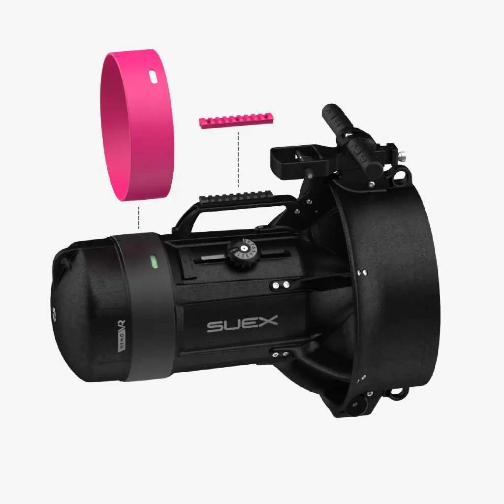 SUEX VR Series Ring with Picatinny Rail fuchia.webp